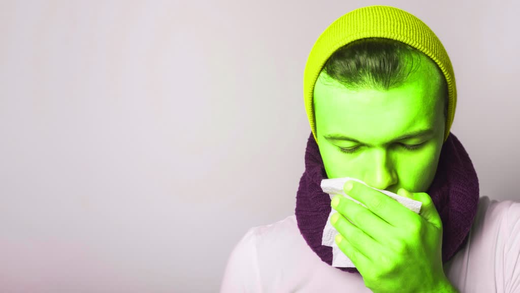 Covering while coughing or sneezing